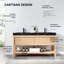 Meuble-lavabo double 60 po avec plateau en quartz d'ingénierie Ariane-35980483