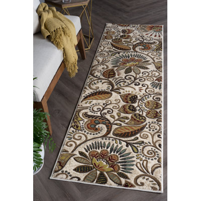 Charlton Home® Kasturi Performance Ivory Rug & Reviews | Wayfair