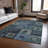 Cora Blue Washable Indoor-Outdoor Rug - -1263139903