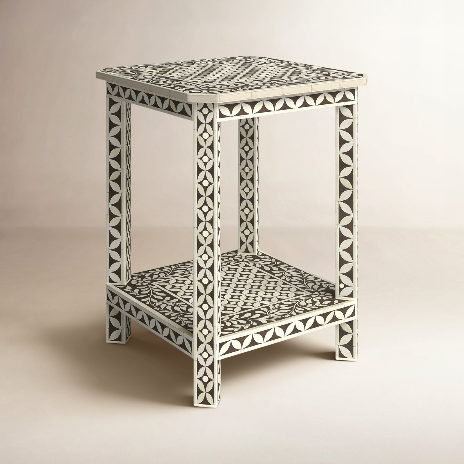 Ersa 18" Bone Inlay End Table