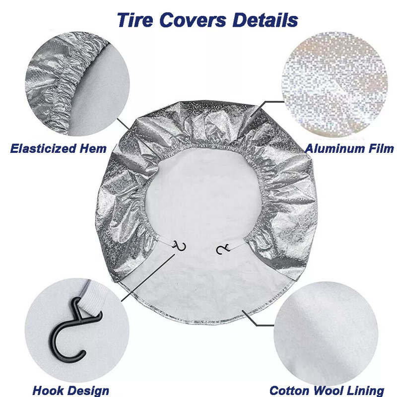 4PCS Waterproof Wheel Tire Covers