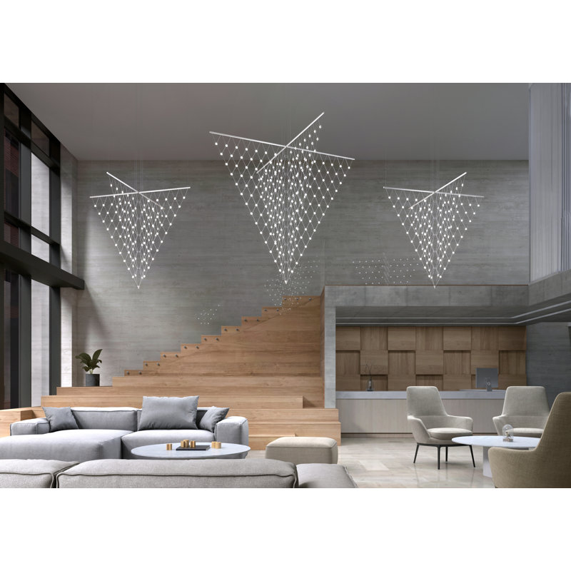 Galaxy Matrix LED Pendant, 71" H x 81.25" W