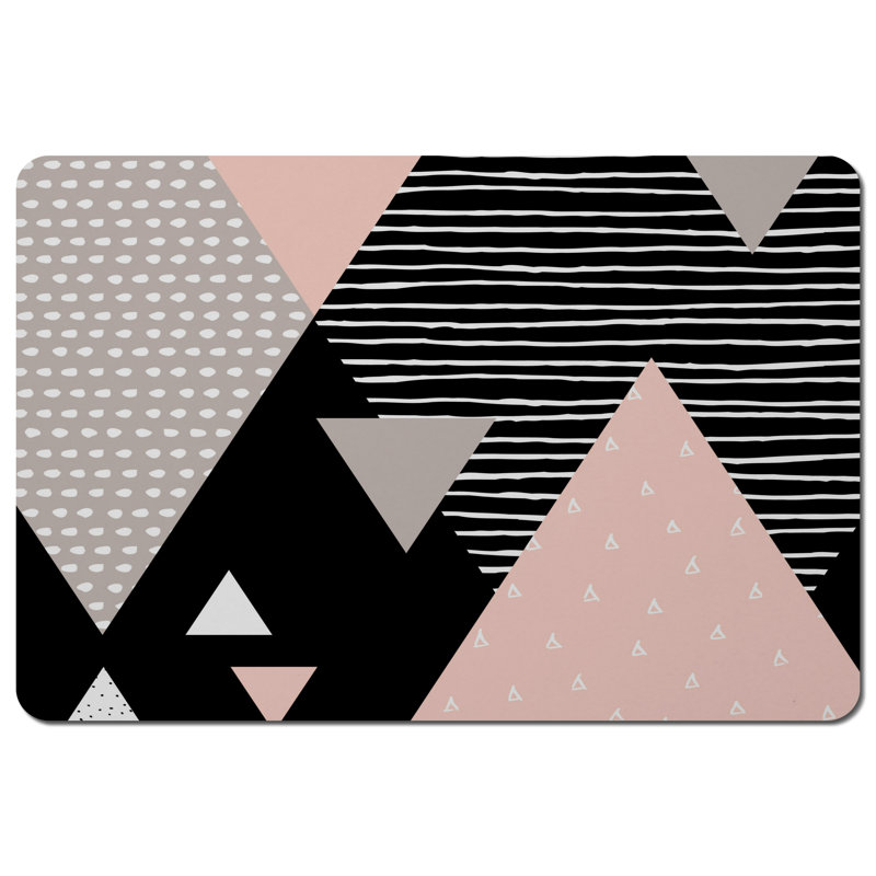 Blasko Wood, Polyester Geometric Rectangle Placemat