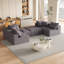 Ensemble de canapé modulaire rembourré en chenille Modern, canapé modulaire en forme de L avec 6 coussins pour un agencement flexible-1218172504