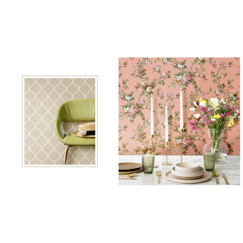 Ackeron 10m x 53cm Textured Matte Wallpaper Roll, Beige/Cream