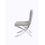 Ensemble de 2 chaises d'appoint en velours gris clair et finition chromée