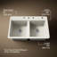 Riverby 33 In. Top-Mount Double-Bowl Kitchen Sink-1035019190-1017940968-1017940973