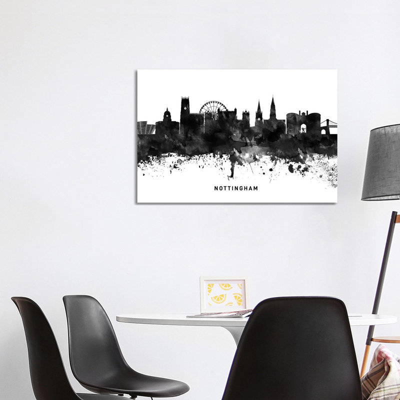Nottingham Skyline by WallDecorAddict - Wrapped Canvas Print, 101.6 cm H x 66.04 cm W x 1.91 cm D