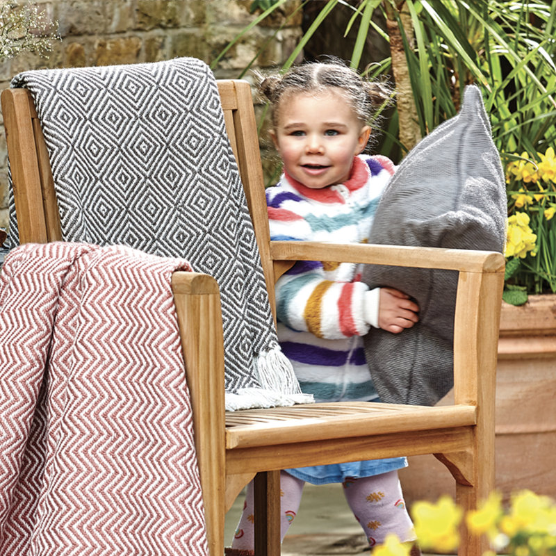 Stauton Throw Blanket, Warm Grey