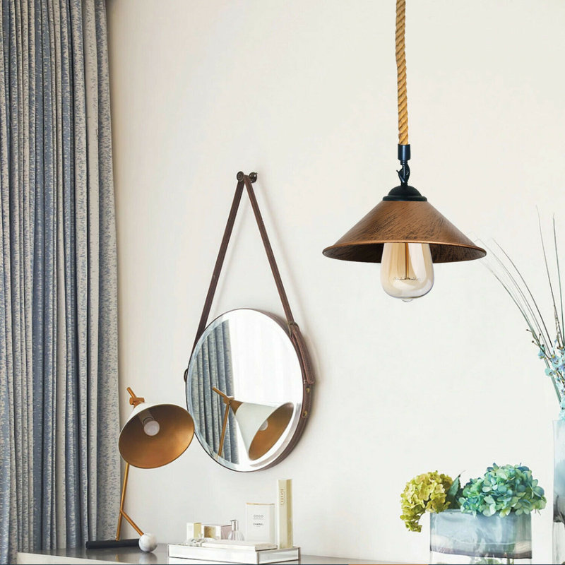 Kolby 1 - Light Brushed Copper Cone Pendant, Brushed Copper