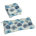 Blanc / bleu / floral gardénia