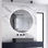 Round LED Bathroom Mirror with Light Adjustable Brightness,Anti-fog,Memory Function