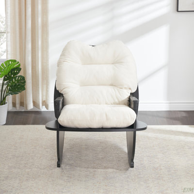Chaise berçante 30,31 pouces, siège simple, siège confort décontracté pour balcon, convient aux enfants plus âgés, chaise de déjeuner pour adultes (chaise berçante)