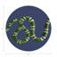 Serpent Blue Vegan Leather Round Coasters-1649097711