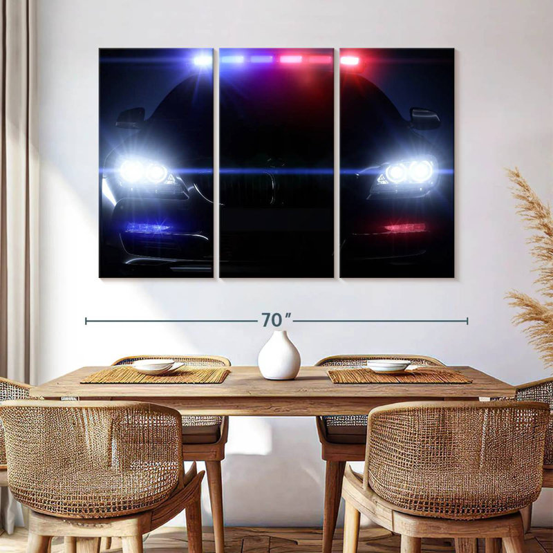Mehar Police Car, 42" H x 65" W