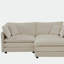 Canapé en chenille deux places avec repose-pieds, canapé modulaire en L avec repose-pieds 2 places, causeuse avec repose-pieds pour petit espace de vie, chenille beige