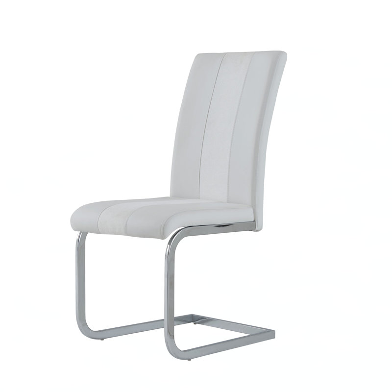 Admer 19'' H Upholstered Side Chair, White, 1