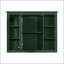 Pharmacie murale 35x28 avec 6 tablettes ouvertes et tablettes réglables - Vert