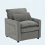 Fauteuil d'appoint 31,9 po avec coussin double et poches de rangement latérales-1342338444