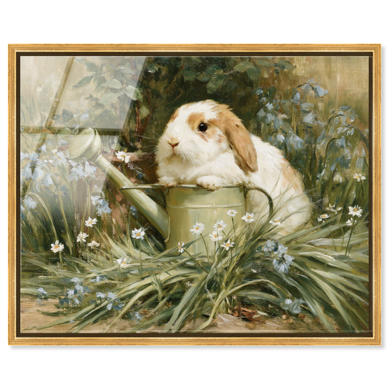 Décoration murale de cuisine Fluffy Gardener III, impression acrylique encadrée par, H 26 po x l 32 po, Encadrement doré