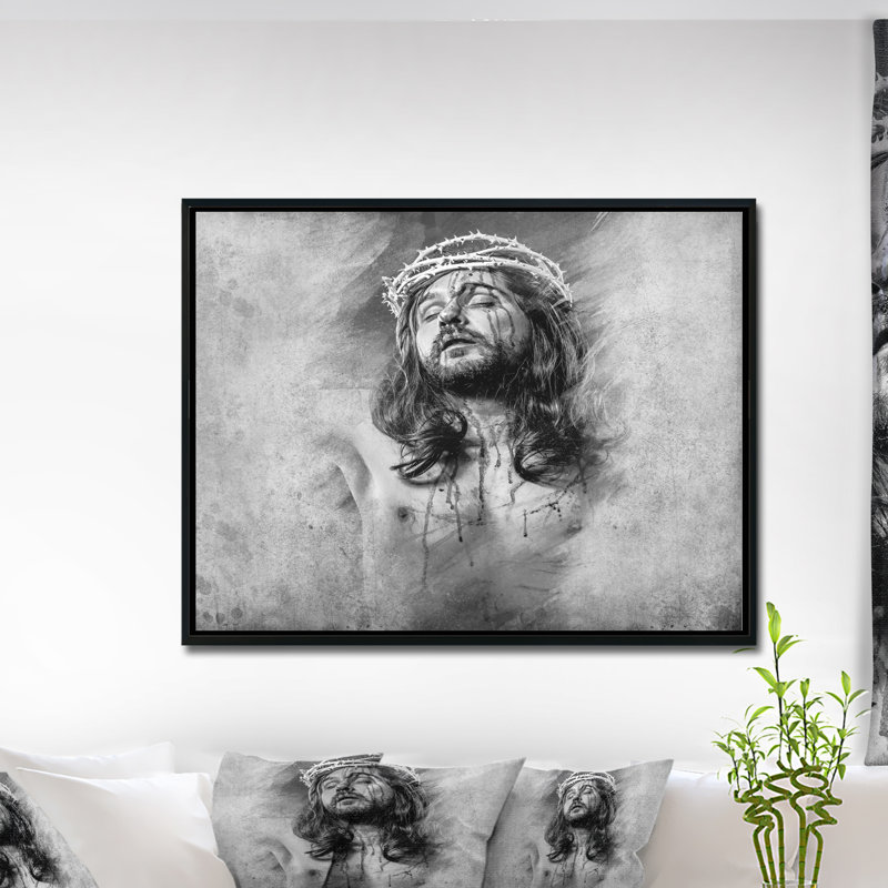 «Jesus Christ», impression, H 30 po x l 40 po x P 1,5 po, Toile avec cadre flottant