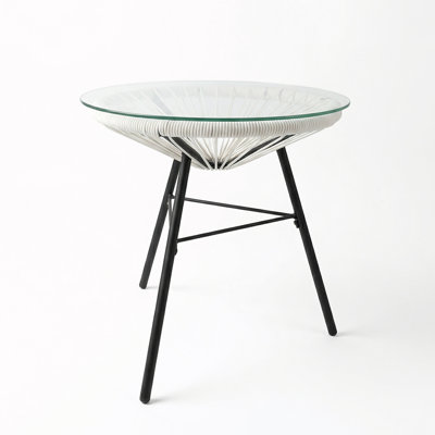 Table d'appoint d'extérieur en verre