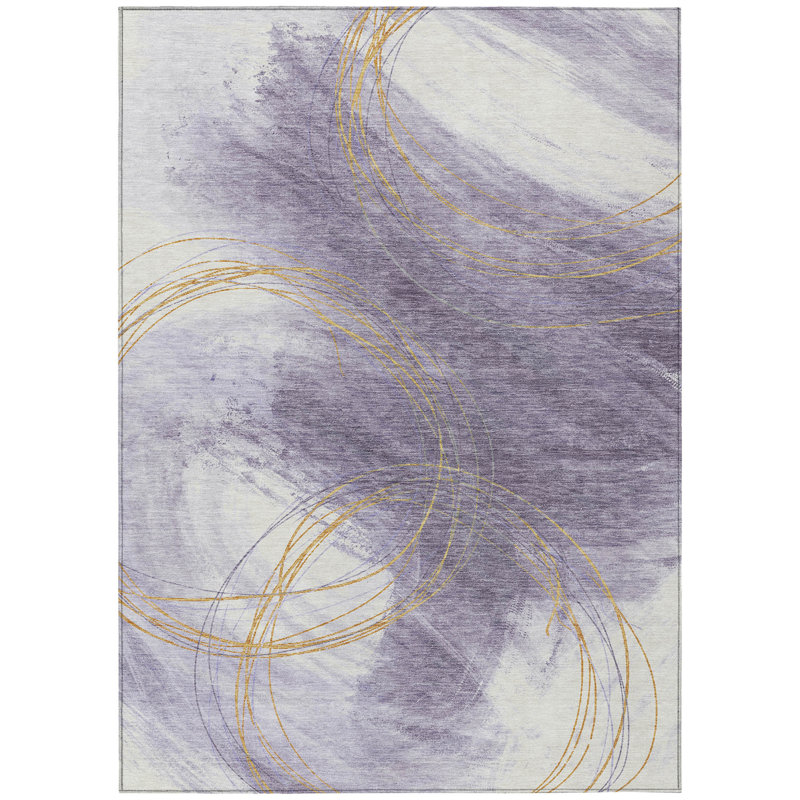 Machine Washable Indoor/Outdoor Lanphear ACN2396 Abstract Rug, Rectangle 8' x 10'