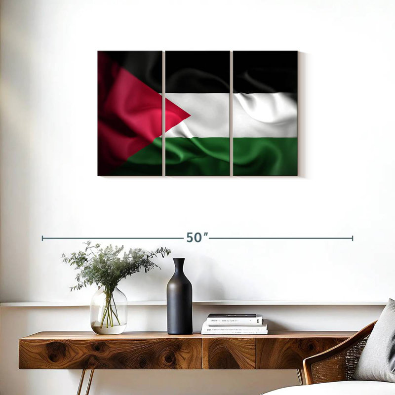 Borges Palestine Flag Close-Up, 20" H x 33" W