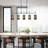 Shoshoni 5-Light 45.3"W Oversized Kitchen Island Modern Linear Chandelier