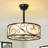 20" Modern Caged Ceiling Fan with Light Kit and Remote Control for Bedroom