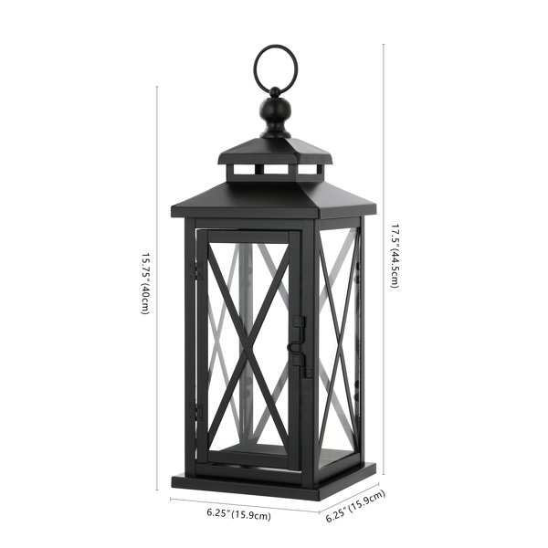 Safavieh PLT4057A Ruane Outdoor Lantern, Black