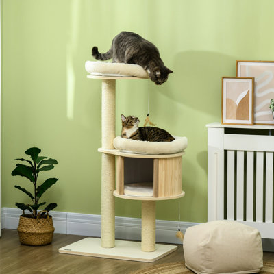 3-Level Cat Tree From , Scratching Posts, Soft Cushions & Play Areas. Secure For Lightweight Cats, With Enjoyable Tree, Stable Cats Up To 9 Lbs, Enjoyment
