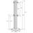 72.25-Inch Tall Freestanding Coat Rack, Mid-Century Modern, Rich Brown Engineered Wood with Eight Metal Hooks