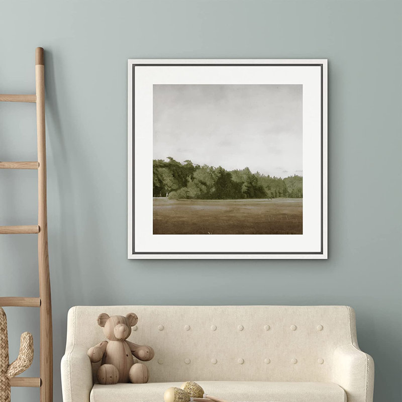 Peinture sur toile, cadre flottant, H 24 po x l 24 po x P 1,5 po, Blanc