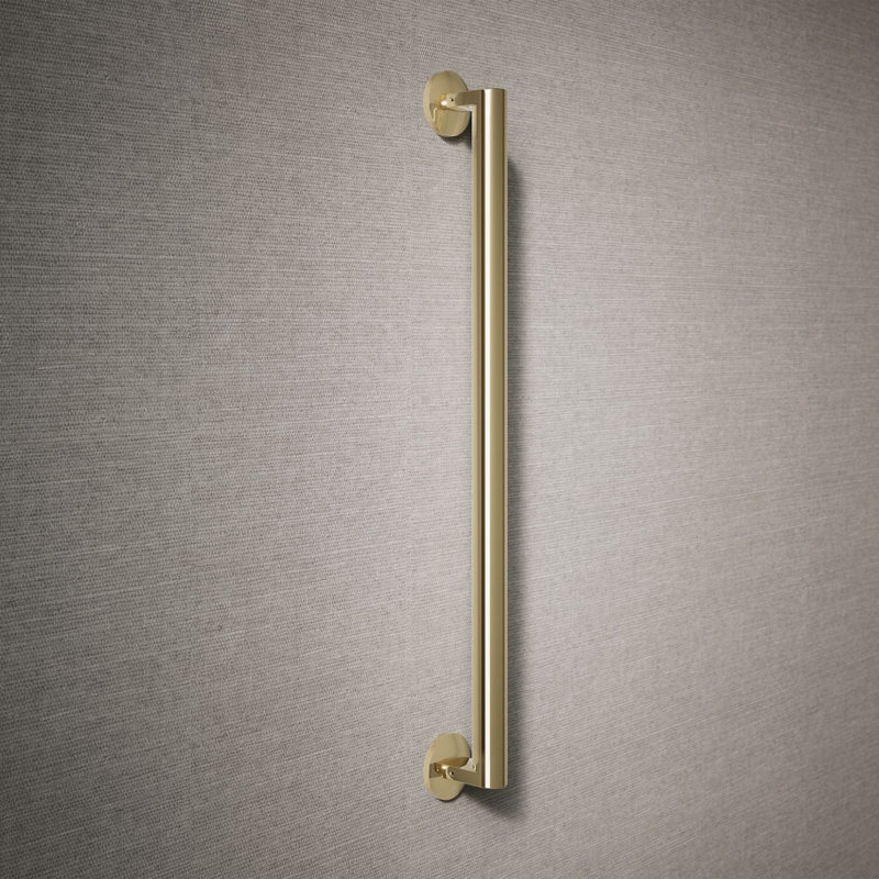 Components In Grab Bar, Vibrant French Gold, 24" W
