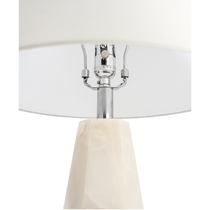 21“H Alabaster Table Lamp with night light