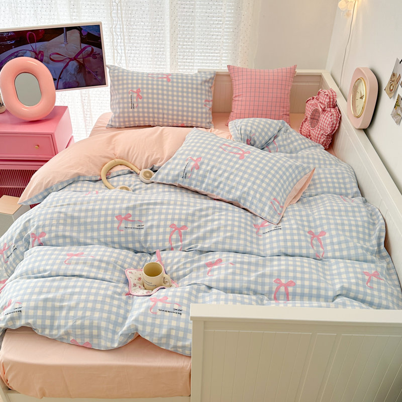 Ensemble de housse de couette Nayoroom, Housse de couette simple + 1 taie d'oreiller stand
