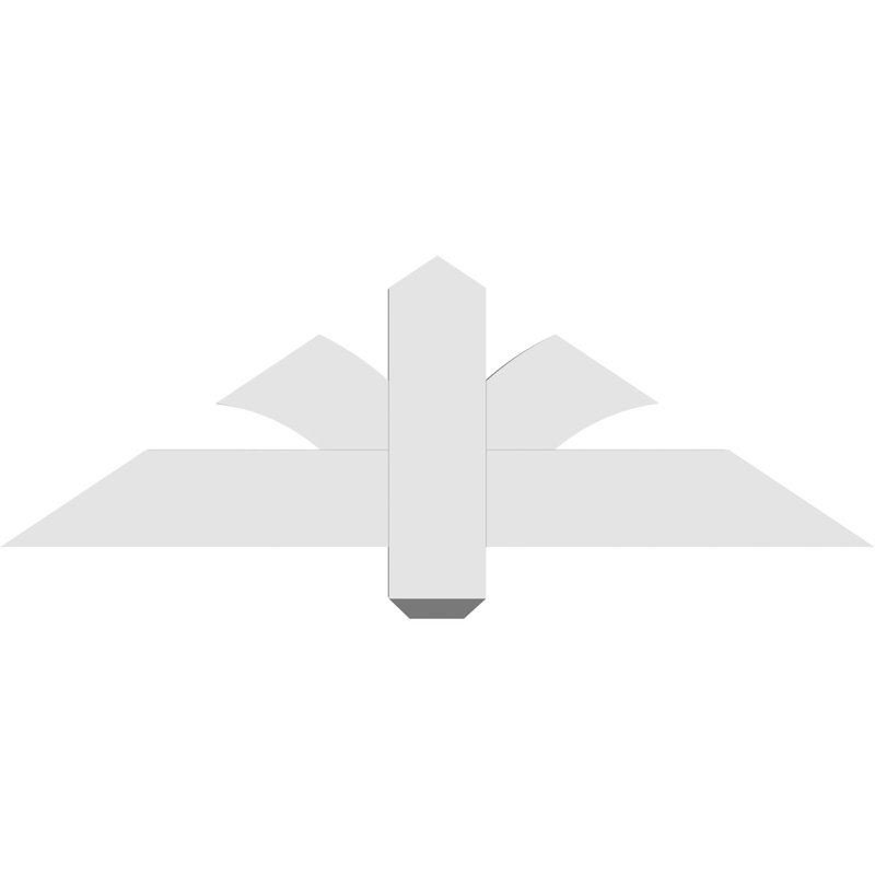 Support pour pignon en PVC Redmond, H 12 po x l 36 po (pas: 8/12), P 2 po x F 4 po