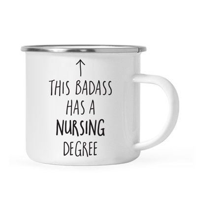 11Oz. Graduation Stainless Steel Campfire Coffee Mug Gift, This Badass Has A Nursing Degree, Arrow Graphic, 1-Pack, Includes Gift Box -  Koyal Wholesale, APP44390