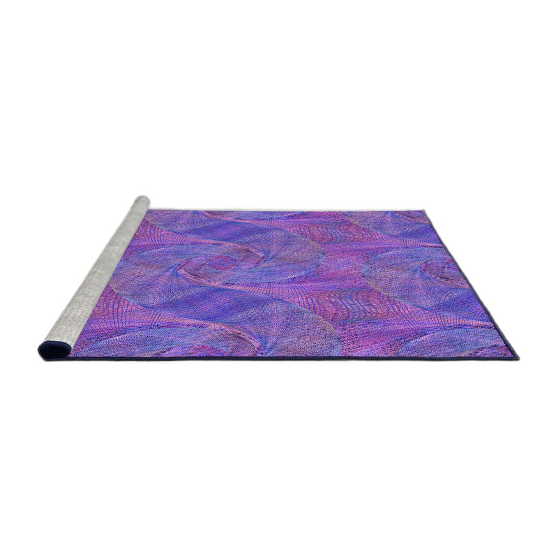 Tapis mauve tissé à la machine, Rond 6 pi