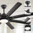 52" Large Ceiling Fan With Dimmable Led Light 8 Abs Blades Remote Control Reversible Dc Motor For Living Room