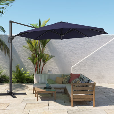 Parasol en porte-à-faux avec manivelle 132 po Fontagne