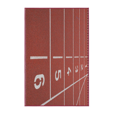 Tapis rouge avec piste d'athlétisme