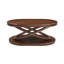 Table basse ovale en bois de 44 pouces avec base en forme de X, table de cocktail avec rangement ouvert, table de centre de canapé pour le salon, bureau à domicile-373566091