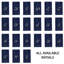 Ensemble de 4 serviettes monogrammées bleu marine - brodées blanches-108936641