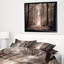 Paysage "Forest Trail in Sepia", reproduction de photo sur toile tendue encadrée-26670032
