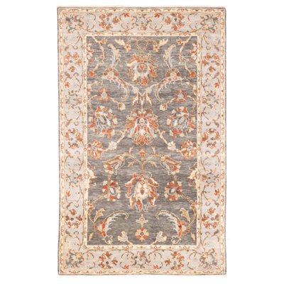 Modern Oushak  Grey Rug 5'1" x 7'11"
