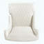 Fauteuil d'appoint à dossier haut en similicuir - blanc - à oreilles - pieds en bouleau-1000533578