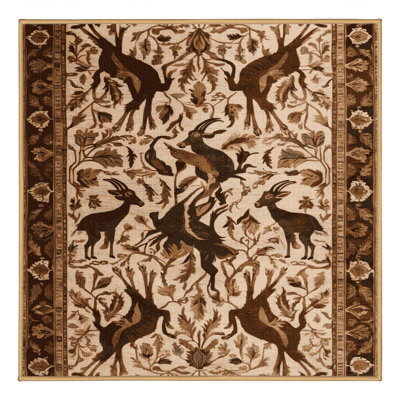 Tapis brun lavable à la machine