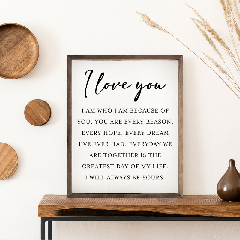 I Love You White, 10" H x 8" W